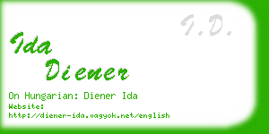 ida diener business card
